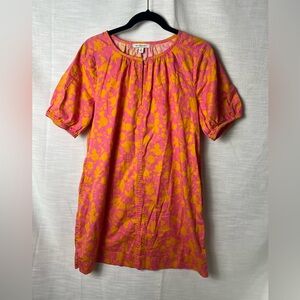 Free Assembly Floral Peasant Tunic Cottagecore Babydoll Cotton Dress Women’s M